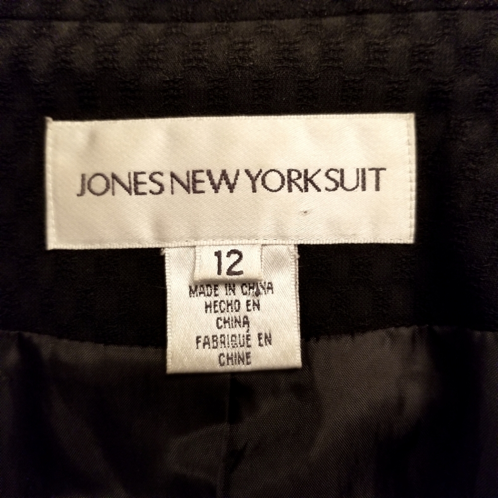 Jones New York Suit Black sz 12 - Picture 7 of 13